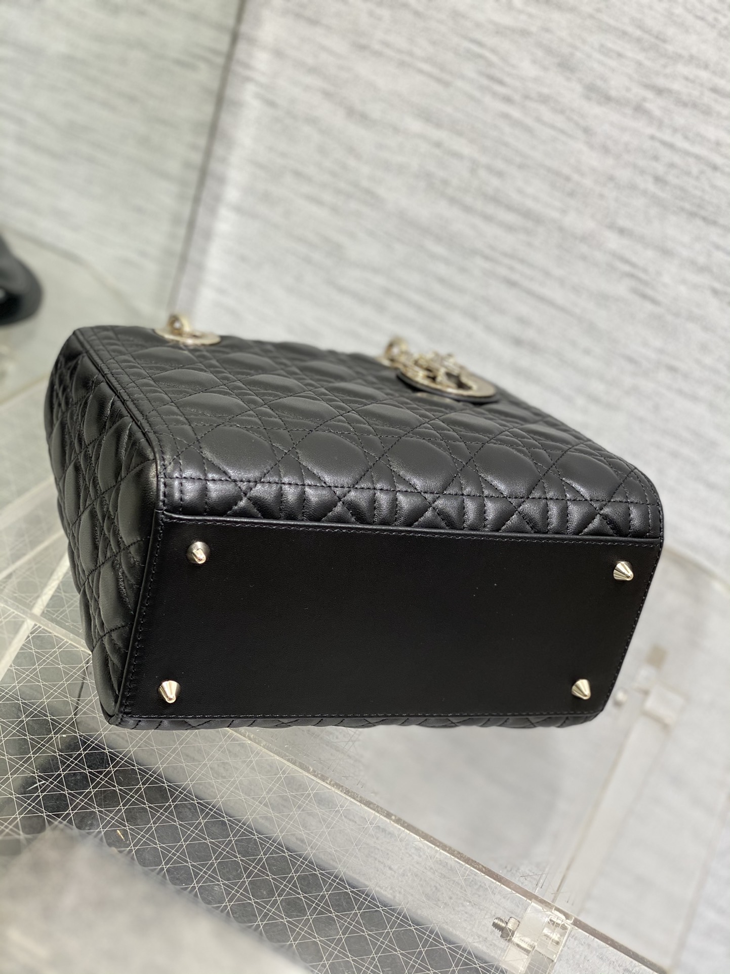 Medium Lady Dior Bag Black Cannage Lambskin